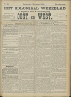 Het Koloniaal Weekblad (4 december 1902) : Orgaan der Vereeniging Oost en West