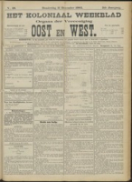 Het Koloniaal Weekblad (11 december 1902) : Orgaan der Vereeniging Oost en West