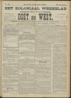 Het Koloniaal Weekblad (18 december 1902) : Orgaan der Vereeniging Oost en West