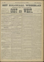 Het Koloniaal Weekblad (12 februari 1903) : Orgaan der Vereeniging Oost en West