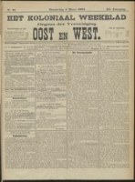 Het Koloniaal Weekblad (5 maart 1903) : Orgaan der Vereeniging Oost en West