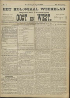 Het Koloniaal Weekblad (9 april 1903) : Orgaan der Vereeniging Oost en West, Vereeniging Oost en West