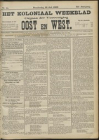 Het Koloniaal Weekblad (16 juli 1903) : Orgaan der Vereeniging Oost en West, Vereeniging Oost en West