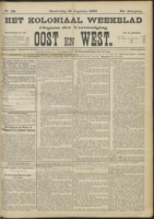 Het Koloniaal Weekblad (13 augustus 1903) : Orgaan der Vereeniging Oost en West, Vereeniging Oost en West