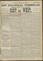 Het Koloniaal Weekblad (27 augustus 1903) : Orgaan der Vereeniging Oost en West, Vereeniging Oost en West