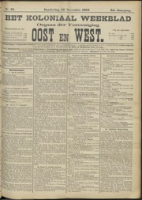 Het Koloniaal Weekblad (26 november 1903) : Orgaan der Vereeniging Oost en West, Vereeniging Oost en West