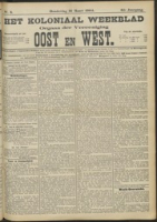 Het Koloniaal Weekblad (31 maart 1904) : Orgaan der Vereeniging Oost en West