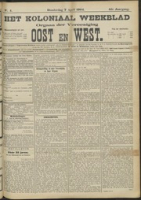Het Koloniaal Weekblad (7 april 1904) : Orgaan der Vereeniging Oost en West