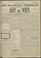 Het Koloniaal Weekblad (21 april 1904) : Orgaan der Vereeniging Oost en West