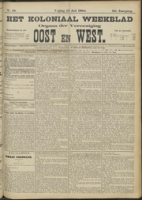 Het Koloniaal Weekblad (14 juli 1904) : Orgaan der Vereeniging Oost en West