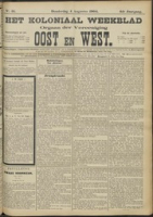 Het Koloniaal Weekblad (4 augustus 1904) : Orgaan der Vereeniging Oost en West