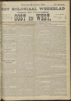 Het Koloniaal Weekblad (29 september 1904) : Orgaan der Vereeniging Oost en West