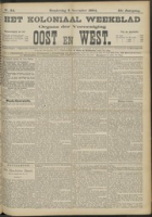 Het Koloniaal Weekblad (3 november 1904) : Orgaan der Vereeniging Oost en West