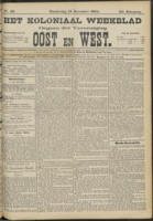 Het Koloniaal Weekblad (15 december 1904) : Orgaan der Vereeniging Oost en West