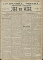 Het Koloniaal Weekblad (5 october 1905) : Orgaan der Vereeniging Oost en West, Vereeniging Oost en West