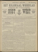 Het Koloniaal Weekblad (5 april 1906) : Orgaan der Vereeniging Oost en West