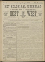 Het Koloniaal Weekblad (12 april 1906) : Orgaan der Vereeniging Oost en West
