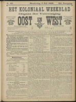 Het Koloniaal Weekblad (5 juli 1906) : Orgaan der Vereeniging Oost en West
