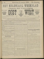 Het Koloniaal Weekblad (9 augustus 1906) : Orgaan der Vereeniging Oost en West