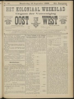 Het Koloniaal Weekblad (13 september 1906) : Orgaan der Vereeniging Oost en West