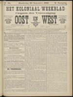 Het Koloniaal Weekblad (20 september 1906) : Orgaan der Vereeniging Oost en West