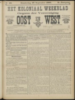 Het Koloniaal Weekblad (27 september 1906) : Orgaan der Vereeniging Oost en West