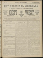 Het Koloniaal Weekblad (14 juni 1907) : Orgaan der Vereeniging Oost en West