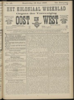 Het Koloniaal Weekblad (20 juni 1907) : Orgaan der Vereeniging Oost en West, Vereeniging Oost en West