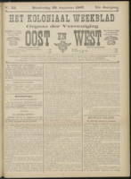 Het Koloniaal Weekblad (29 augustus 1907) : Orgaan der Vereeniging Oost en West, Vereeniging Oost en West