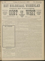 Het Koloniaal Weekblad (13 september 1907) : Orgaan der Vereeniging Oost en West