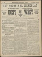 Het Koloniaal Weekblad (10 october 1907) : Orgaan der Vereeniging Oost en West