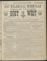 Het Koloniaal Weekblad (24 october 1907) : Orgaan der Vereeniging Oost en West