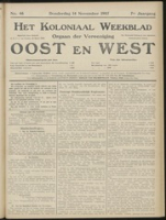 Het Koloniaal Weekblad (14 november 1907) : Orgaan der Vereeniging Oost en West