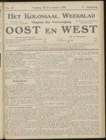 Het Koloniaal Weekblad (22 november 1907) : Orgaan der Vereeniging Oost en West