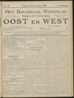 Het Koloniaal Weekblad (29 november 1907) : Orgaan der Vereeniging Oost en West