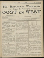 Het Koloniaal Weekblad (6 december 1907) : Orgaan der Vereeniging Oost en West