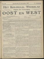 Het Koloniaal Weekblad (12 december 1907) : Orgaan der Vereeniging Oost en West