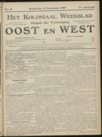 Het Koloniaal Weekblad (19 december 1907) : Orgaan der Vereeniging Oost en West