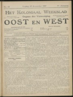 Het Koloniaal Weekblad (27 december 1907) : Orgaan der Vereeniging Oost en West