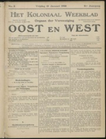 Het Koloniaal Weekblad (10 januari 1908) : Orgaan der Vereeniging Oost en West