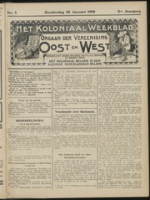 Het Koloniaal Weekblad (30 januari 1908) : Orgaan der Vereeniging Oost en West