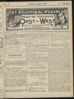 Het Koloniaal Weekblad (6 maart 1908) : Orgaan der Vereeniging Oost en West