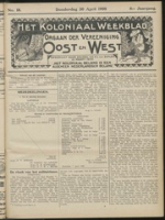 Het Koloniaal Weekblad (30 april 1908) : Orgaan der Vereeniging Oost en West