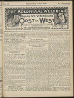Het Koloniaal Weekblad (7 mei 1908) : Orgaan der Vereeniging Oost en West