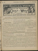 Het Koloniaal Weekblad (2 juli 1908) : Orgaan der Vereeniging Oost en West