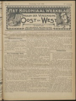 Het Koloniaal Weekblad (9 juli 1908) : Orgaan der Vereeniging Oost en West