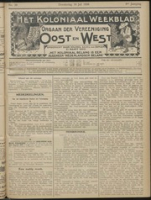 Het Koloniaal Weekblad (16 juli 1908) : Orgaan der Vereeniging Oost en West