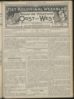Het Koloniaal Weekblad (17 december 1908) : Orgaan der Vereeniging Oost en West
