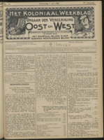 Het Koloniaal Weekblad (1 juli 1909) : Orgaan der Vereeniging Oost en West