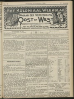 Het Koloniaal Weekblad (23 september 1909) : Orgaan der Vereeniging Oost en West, Vereeniging Oost en West